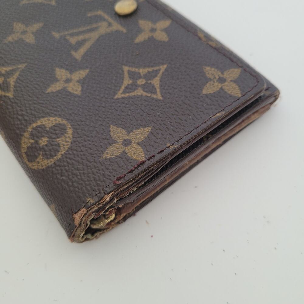 Louis Vuitton Portefeuille Tresor Bifold Wallet Medium Monogram Brown Vintage - Picture 12 of 13